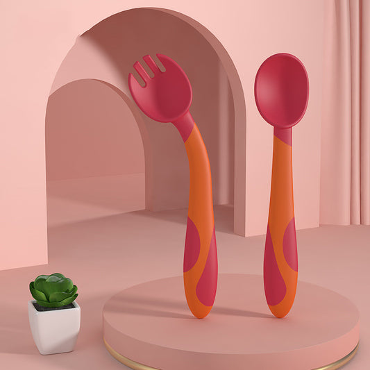 Baby Training Fork Spoon Twist Spoon Children's Tableware Set