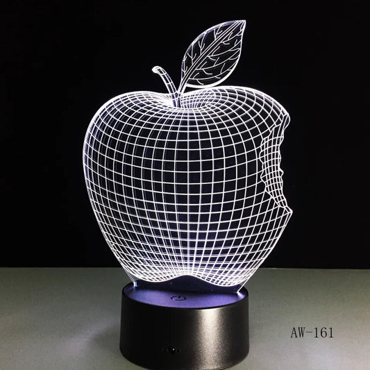 Apple 7 7 colori 3D lampada da tavolo LED